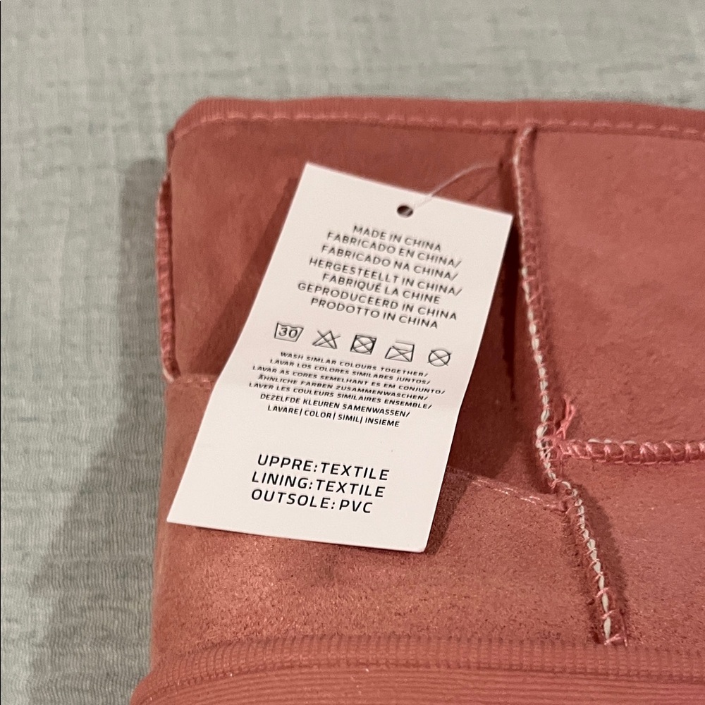 Women's Cozy Suede Winter Boots - Pink - Picture 8 of 10